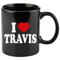 I Heart Love Travis 11oz C Handle Ceramic Mug