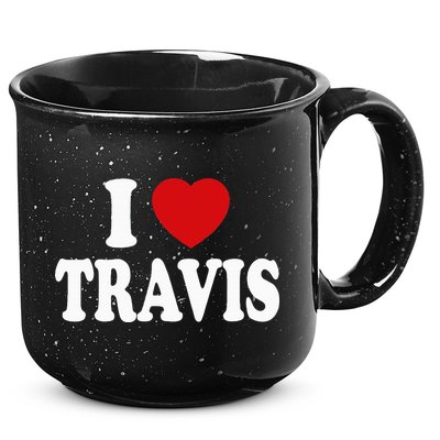 I Heart Love Travis 15oz Campfire Ceramic Mug