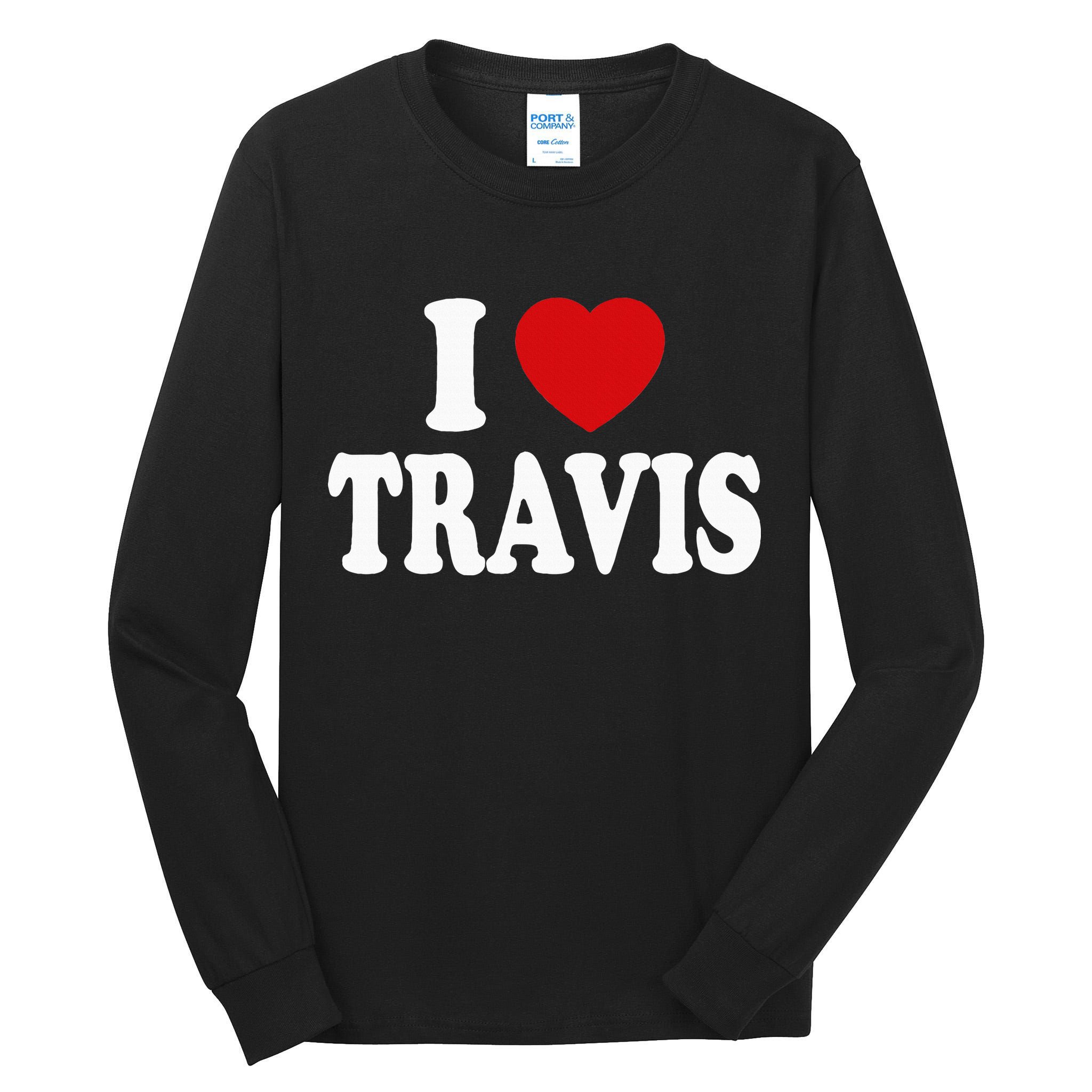 I Heart Love Travis Tall Long Sleeve T-Shirt
