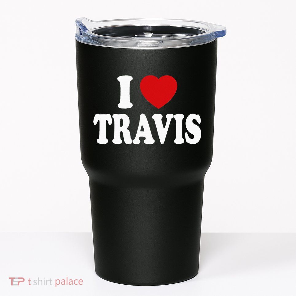 I Heart Love Travis Tumbler