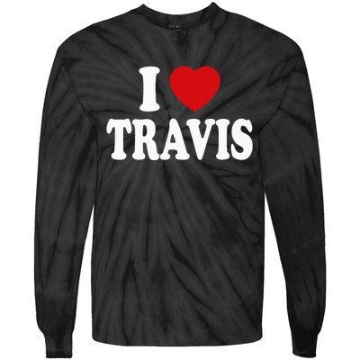 I Heart Love Travis Tie-Dye Long Sleeve Shirt