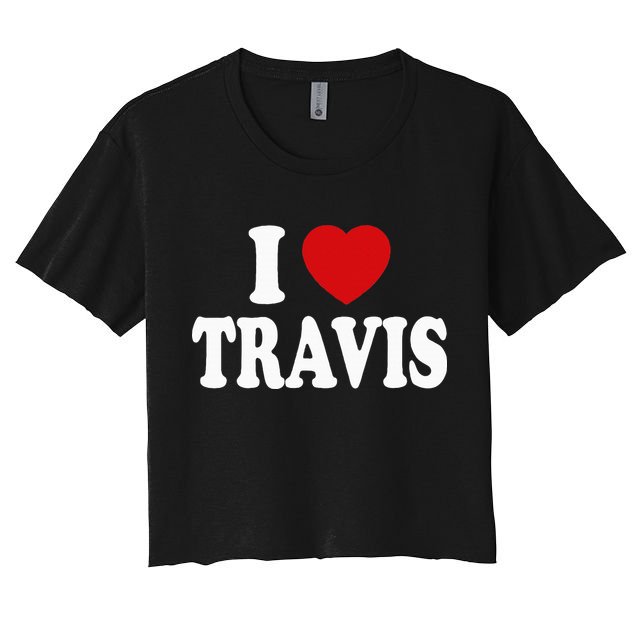 I Heart Love Travis Crop Top