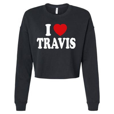 I Heart Love Travis Cropped Pullover Crew