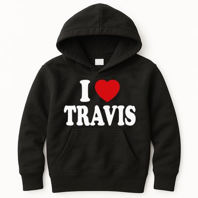 I Heart Love Travis Kids Hoodie