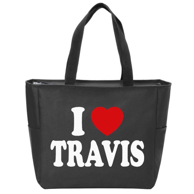 I Heart Love Travis Zip Tote Bag