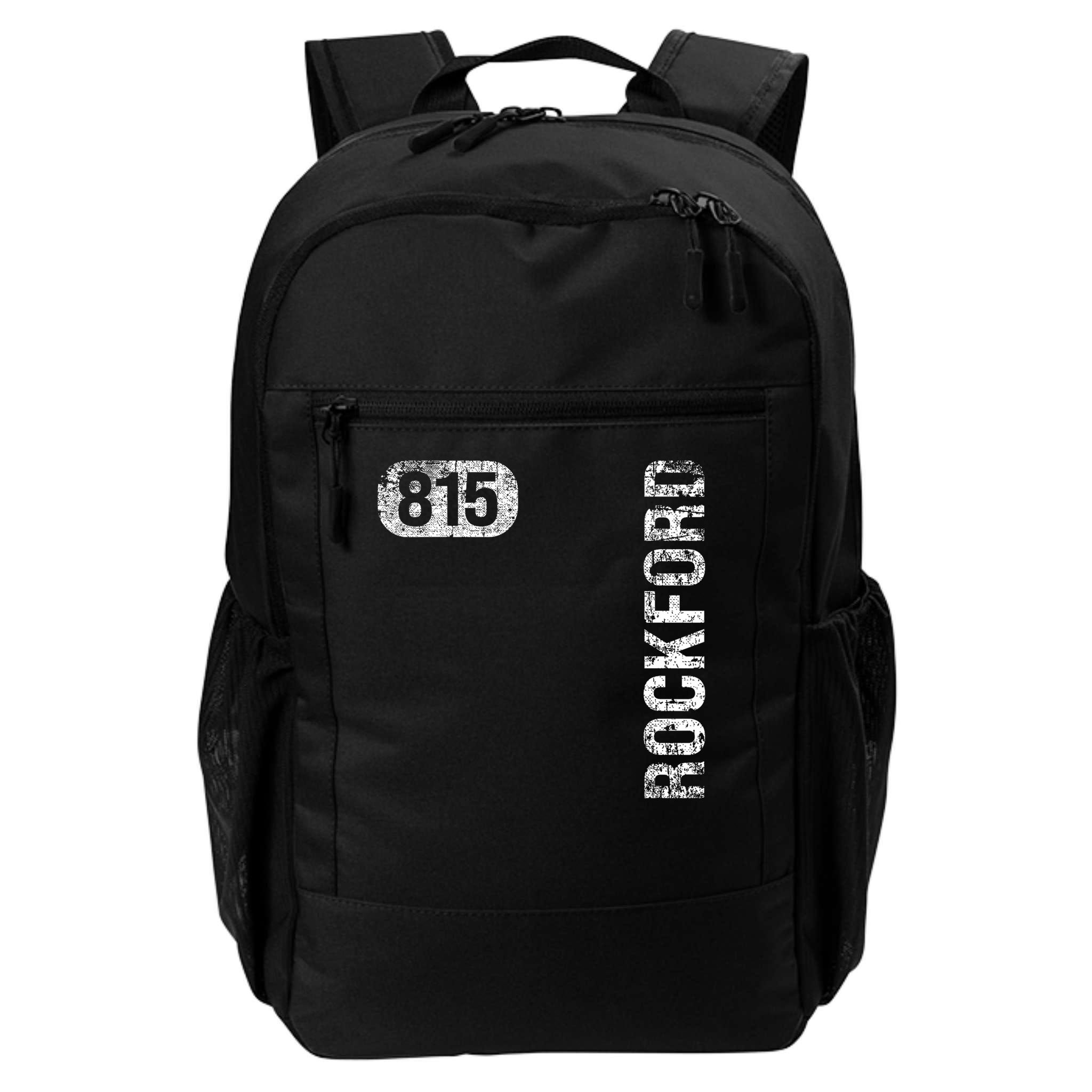 Il Hometown Love Retro Souvenir Rockford Illinois 815 Area Code Vintage Retro Backpack