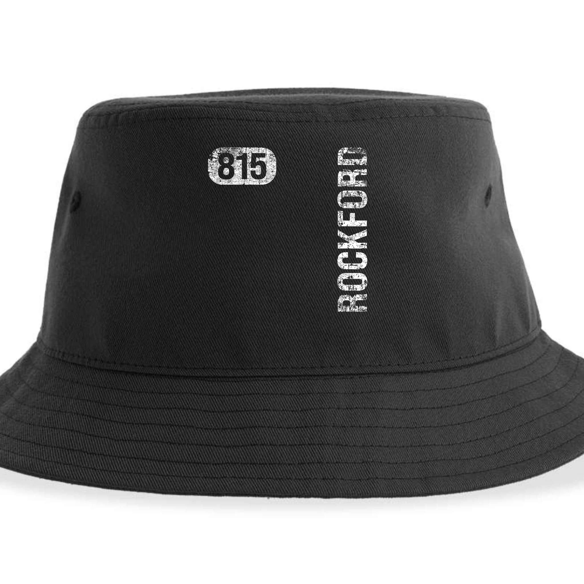 Il Hometown Love Retro Souvenir Rockford Illinois 815 Area Code Vintage Retro Sustainable Bucket Hat
