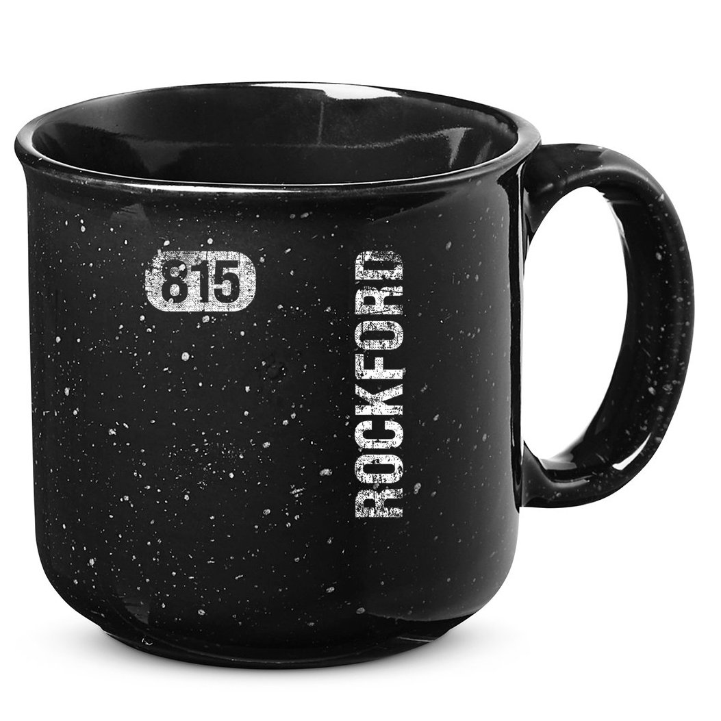 Il Hometown Love Retro Souvenir Rockford Illinois 815 Area Code Vintage Retro 15oz Campfire Ceramic Mug