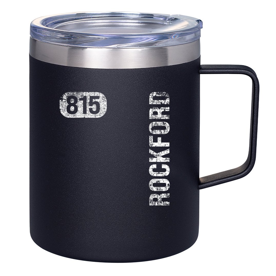 Il Hometown Love Retro Souvenir Rockford Illinois 815 Area Code Vintage Retro 12oz Stainless Steel Coffee Mug