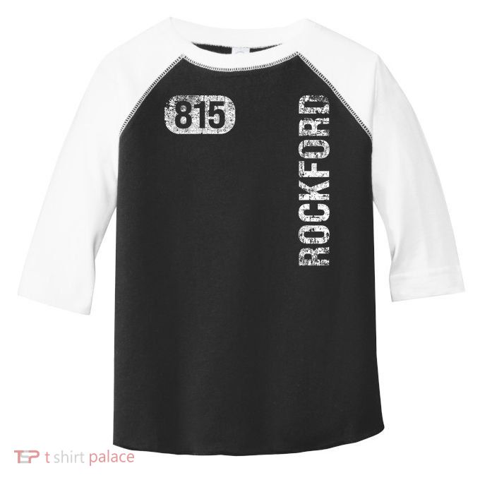 Il Hometown Love Retro Souvenir Rockford Illinois 815 Area Code Vintage Retro Toddler Fine Jersey T-Shirt