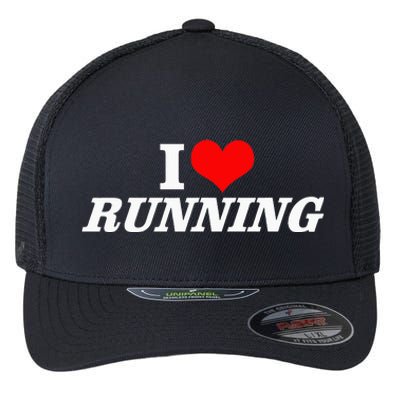 I Heart Love Running Great Gifts For Runner Unisex Flexfit Unipanel Trucker Cap