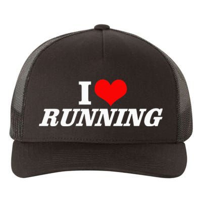 I Heart Love Running Great Gifts For Runner Unisex Yupoong Adult 5-Panel Trucker Hat