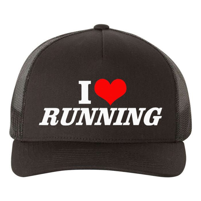 I Heart Love Running Great Gifts For Runner Unisex Yupoong Adult 5-Panel Trucker Hat