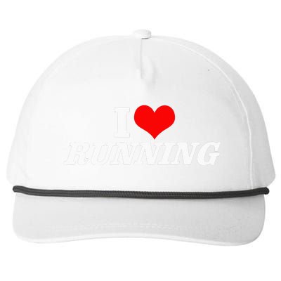 I Heart Love Running Great Gifts For Runner Unisex Snapback Five-Panel Rope Hat