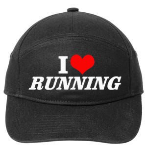 I Heart Love Running Great Gifts For Runner Unisex 7-Panel Snapback Hat