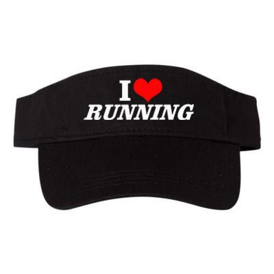 I Heart Love Running Great Gifts For Runner Unisex Valucap Bio-Washed Visor