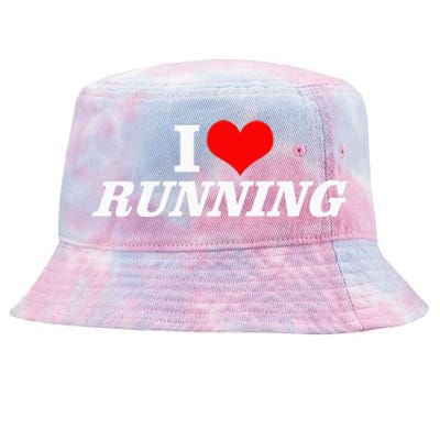 I Heart Love Running Great Gifts For Runner Unisex Tie-Dyed Bucket Hat