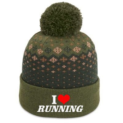 I Heart Love Running Great Gifts For Runner Unisex The Baniff Cuffed Pom Beanie