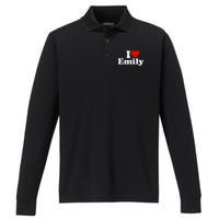 I Heart Love Emily Performance Long Sleeve Polo