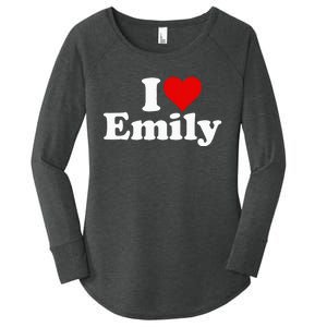 I Heart Love Emily Women's Perfect Tri Tunic Long Sleeve Shirt