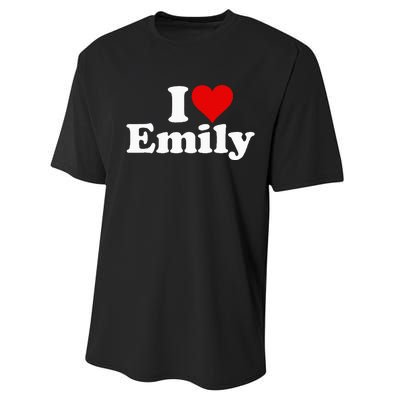 I Heart Love Emily Performance Sprint T-Shirt