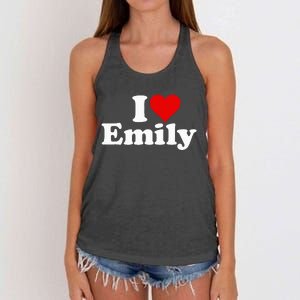 I Heart Love Emily Women's Knotted Racerback Tank