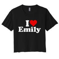 I Heart Love Emily Women's Crop Top Tee