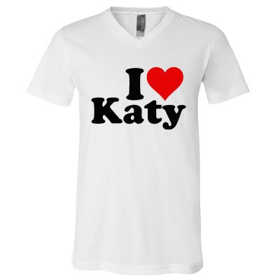 I Heart Love Katy Kate V-Neck T-Shirt