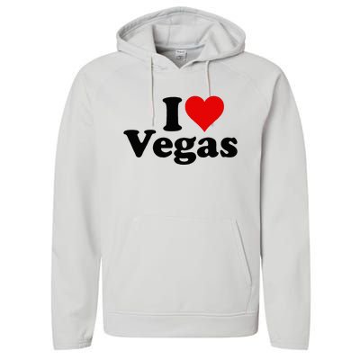 I Heart Love Las Vegas Nevada Performance Fleece Hoodie