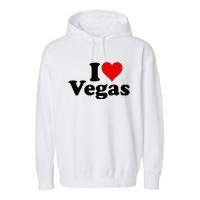 I Heart Love Las Vegas Nevada Garment-Dyed Fleece Hoodie