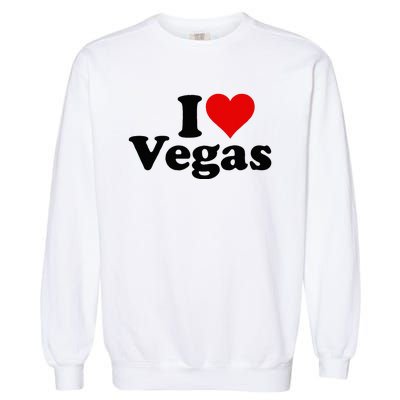 I Heart Love Las Vegas Nevada Garment-Dyed Sweatshirt