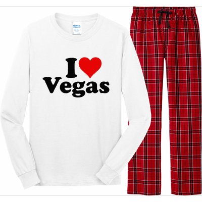 I Heart Love Las Vegas Nevada Long Sleeve Pajama Set