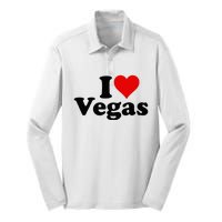 I Heart Love Las Vegas Nevada Silk Touch Performance Long Sleeve Polo