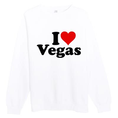 I Heart Love Las Vegas Nevada Premium Crewneck Sweatshirt