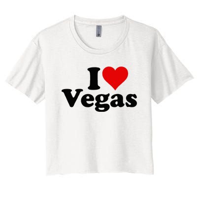 I Heart Love Las Vegas Nevada Women's Crop Top Tee