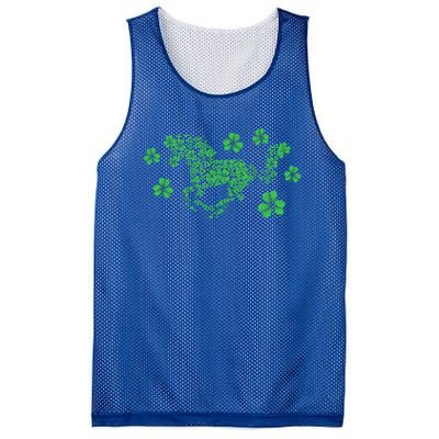 Irish Horse Lover Horseback Riding Equestrian Rider Shamrock Gift Mesh Reversible Basketball Jersey Tank