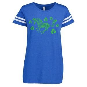 Irish Horse Lover Horseback Riding Equestrian Rider Shamrock Gift Enza Ladies Jersey Football T-Shirt