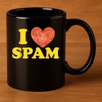 I Heart Love Spam Canned Cooked Pork Food Lover Spam 11oz C Handle Ceramic Mug