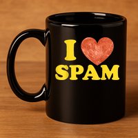 I Heart Love Spam Canned Cooked Pork Food Lover Spam 11oz C Handle Ceramic Mug