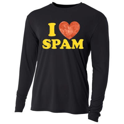 I Heart Love Spam Canned Cooked Pork Food Lover Spam Cooling Performance Long Sleeve Crew