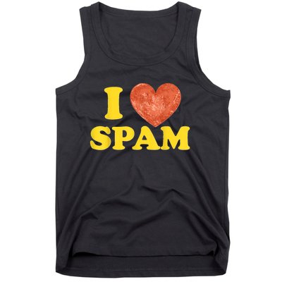 I Heart Love Spam Canned Cooked Pork Food Lover Spam Tank Top