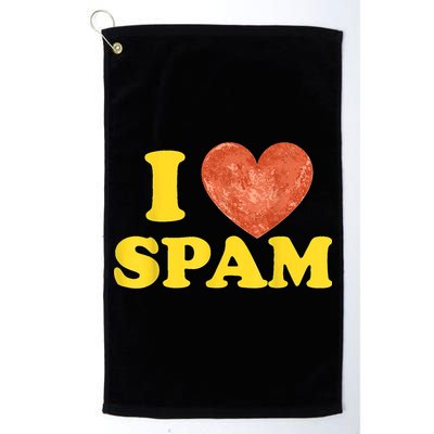 I Heart Love Spam Canned Cooked Pork Food Lover Spam Golf Towel