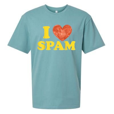 I Heart Love Spam Canned Cooked Pork Food Lover Spam Sueded Cloud Jersey T-Shirt