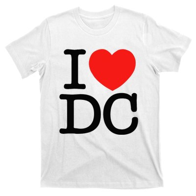 I Heart Love Washington WA DC Classic Font T-Shirt