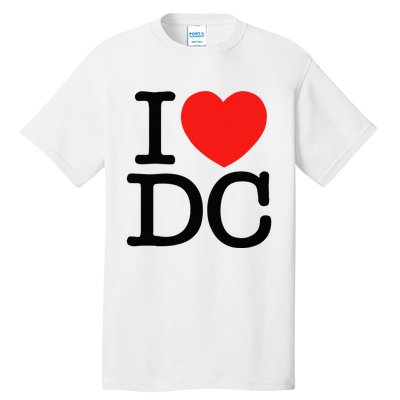 I Heart Love Washington WA DC Classic Font Tall T-Shirt