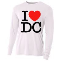 I Heart Love Washington WA DC Classic Font Cooling Performance Long Sleeve Crew