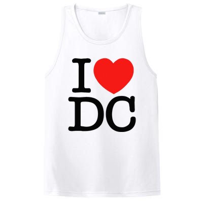 I Heart Love Washington WA DC Classic Font PosiCharge Competitor Tank