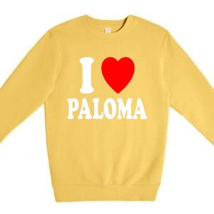 I Heart (Love) Paloma Cute Matching Couple Spouse Married Gift Premium Crewneck Sweatshirt