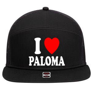 I Heart (Love) Paloma Cute Matching Couple Spouse Married Gift 7 Panel Mesh Trucker Snapback Hat