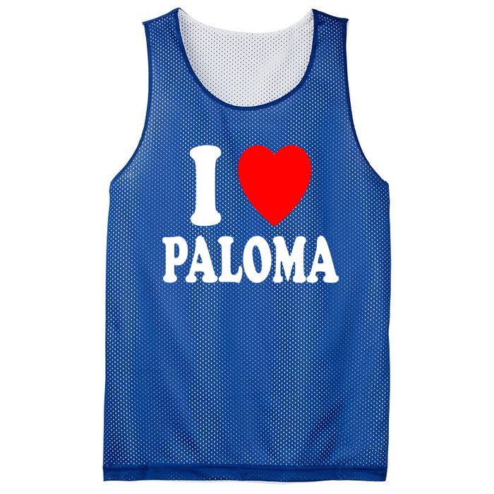 I Heart (Love) Paloma Cute Matching Couple Spouse Married Gift Mesh Reversible Basketball Jersey Tank